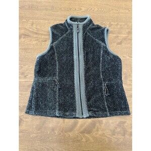 Woolrich Vest Women's Large Fleece Western Full Zip Gray Pocketed